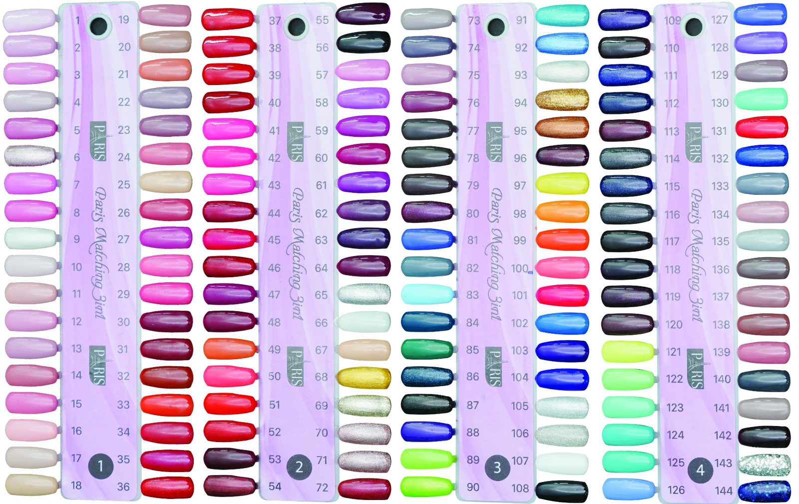 Paris Color Chart 144 colors Paris Matching 3 in 1